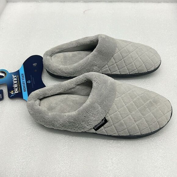 Isotoner Quilted Microterry Hoodback Womens Clog Slippers - Picture 5 of 8